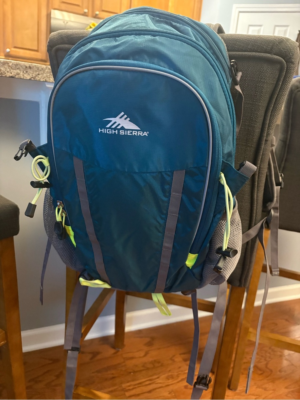 High Sierra Airflow Teal Hiking Backpack Multiple Compartments